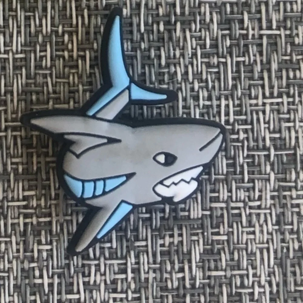 Tropical summer fish, shark, palm tree, CROCS charms